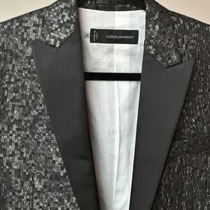 DSQUARED2 Tuxedo Blazer, Black, Size 48, Pristine Condition